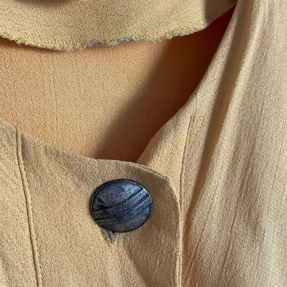 Vintage 80’s 90’s lagenlook button front drapery retro tunic top - Picture 5 of 11